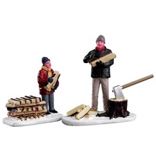 Lemax Figurine - Stacking Firewood figurines, Set of 2