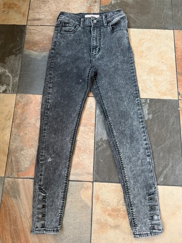 Ladies levi jeans black high - black,