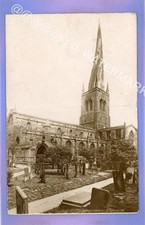 EARLY 1908 CHESTERFIELD CHURCH DERBYSHIRE RP REAL PHOTO VINTAGE POSTCARD