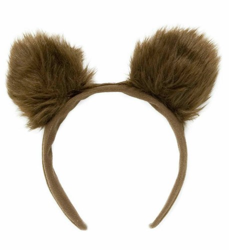 Brown teddy bear ears - brown,