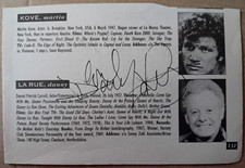 ORIGINAL AUTOGRAPH DANNY LA RUE Drag Entertainer / DINSDALE LANDEN Devenish