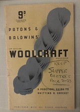 Patons vintage 1930s/40s woolcraft 13th edition knitting crochet Patterns