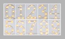 3D LED Light Up 22cm Freestanding or Wall Mounted Numbers 0 - 9 Select your own