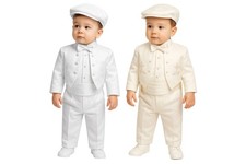 Baby Boys Christening Suit Baptism Infant Outfit 0 - 24 Months 6 Piece Set