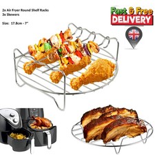 2x Air Fryer Round Shelf Rack