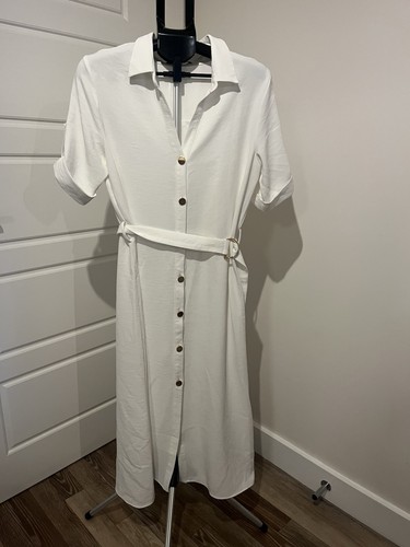 Zara gold button white - zara,