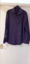 #26. RED HERRING  purple striped mens shirt large Chest 44" CL 16"