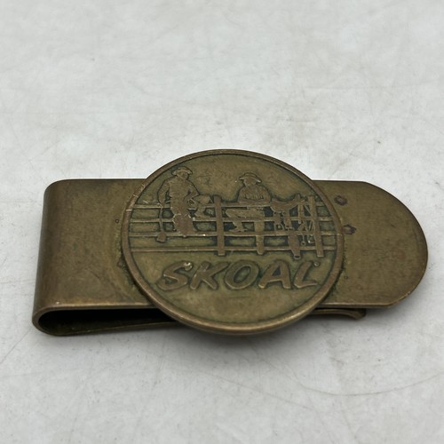 Vtg skoal money clip brass - vtg,