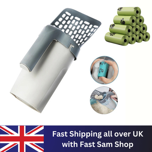 Cat litter scoop with refill - with,