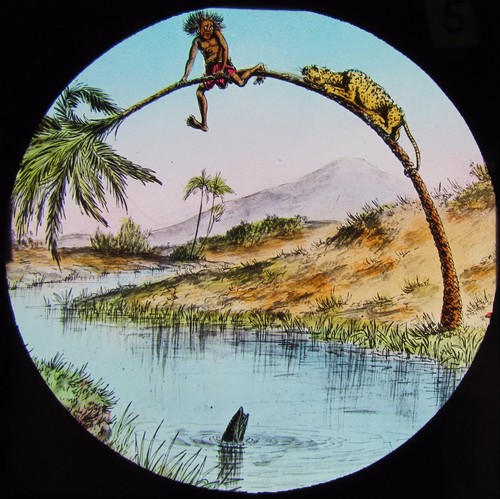 Glass magic lantern - lantern, slide
