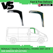 FOR TRAFIC VIVARO PRIMASTAR 2001-2014 VAN SIDE WINDOW DEFLECTORS SMOKED