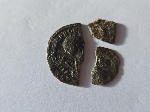 Roman coin fragments - fragments, from