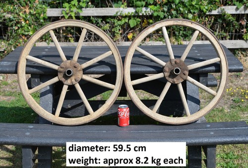 Pair vintage old wooden - pair,