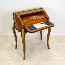 Antique French Kingwood Bureau • Ormolu Writing Desk c1900