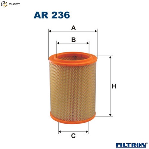 Air filter 236 for renault - air, ar