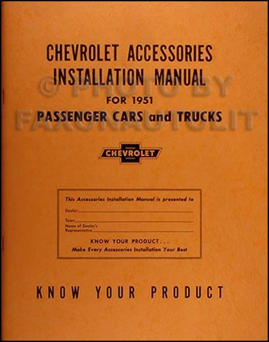 1951 chevrolet accessories - 1951,