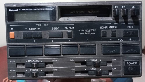 National double din cassette - national,