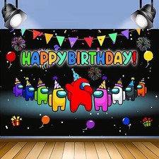 Among Us Backdrop Happy