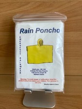 Adult Rain Poncho Waterproof Emergency - Festivals/Camping/Outdoor - Clear