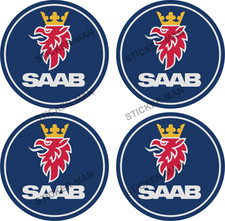 SAAB Logo Car Stickers laptop Car Van Window (Choose size/Quantity)