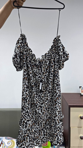Leopard print mini dress - leopard, size