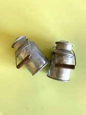 Pair of 12th scale metal milk