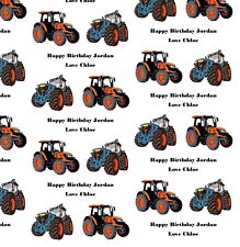 Tractor Personalised gift wrap Birthday Fathers day Chrismas Mother