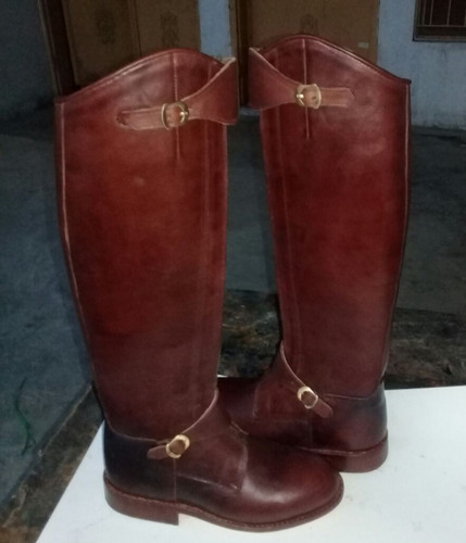 Tall leather riding - leather,