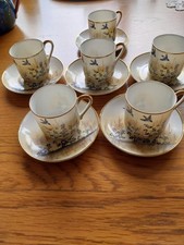 Vintage China Tea Set 6cups And Saucers