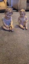 2x Porcelain Baby Dolls Figures