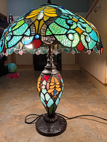 Tiffany stained glass table - tiffany,