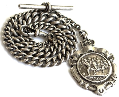 Silver albert pocket watch - pocket,