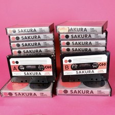 Cassette Recording Tapes Sakura C60 Low Noise 18 Some Used Some Blank