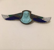 Egyptian Revival Enamel Winged