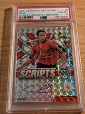Raul 2021-22 Mosaic Road To World Cup Football Autograph Card Scripts PSA 10