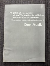 AUDI (F103 AUTO UNION) 20 PAGE INTRODUCTORY BROCHURE 1965