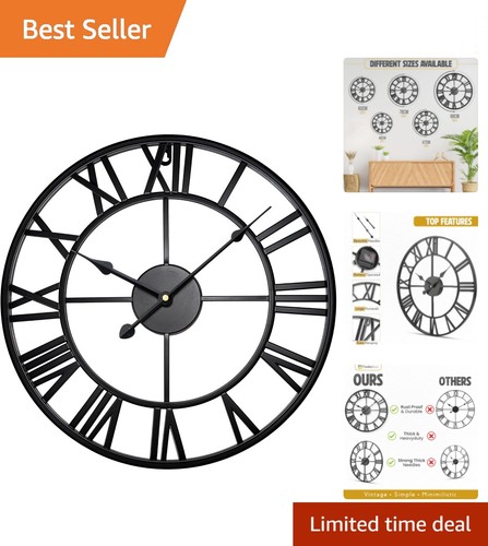 Large vintage metal wall - vintage, clock