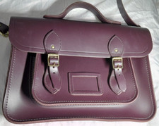 Genuine Cambridge Satchel Company Brown Leather Batchel 13” Bag Across Body