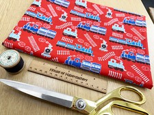 FABRIC REMNANT - Cute Red Navy