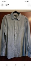 Thomas Nash- Grey Striped Long Sleeved Shirt - Size XL.. Approx 24" Pit To Pit.