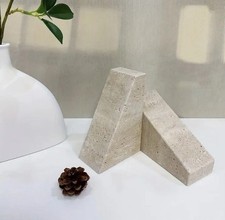 Pair of Travertine Bookends