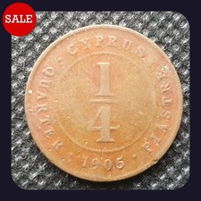 CY77 | 1905 Cyprus 1/4 Piastre