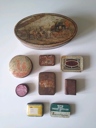 Job lot 20th century tins - job,