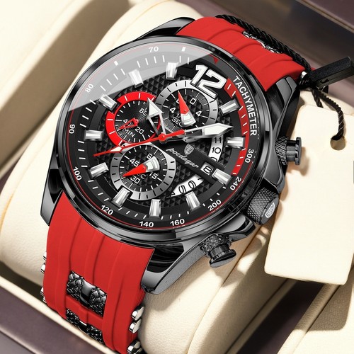 Mens quartz watch silicone - mens,