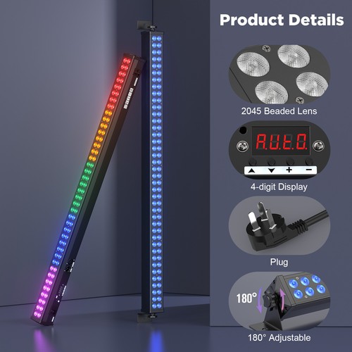 2pcs 180w rgb - 180w, wall