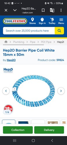 Hep20 15mm barrier pipe coil - barrier,