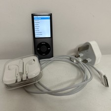 Apple iPod Nano 8GB Space Grey 4th Gen A1285 Bundle Data Cable, Plug, Headphones