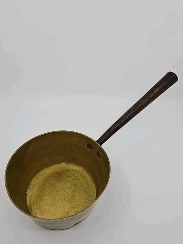 Antique vintage brass saucepan - antique,