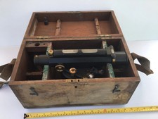 Vintage Stanley of London Precision Level Telescope No. 28500 in Wooden case
