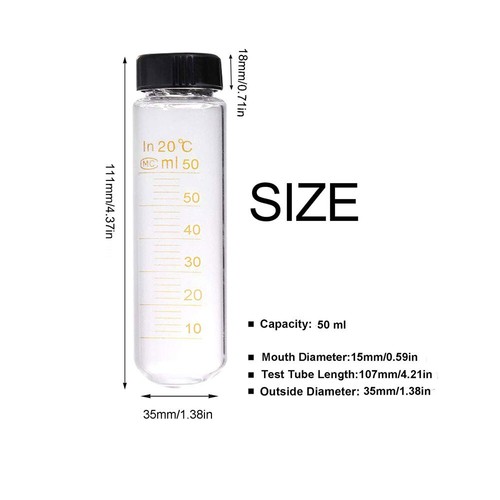 20pc 50ml laboratory clear - 5-50ml,